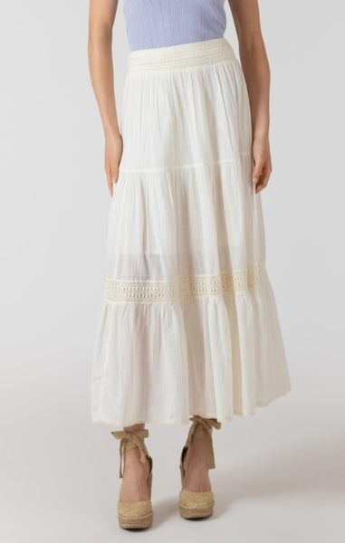 Neri Crochet Maxi Skirt (Ecru)