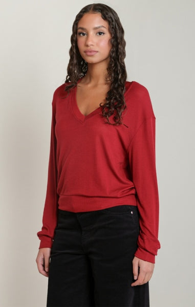 Candice Lightweight Sweater (Red)