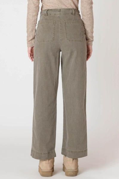 Hattie Straight Leg Pant (Army Green)
