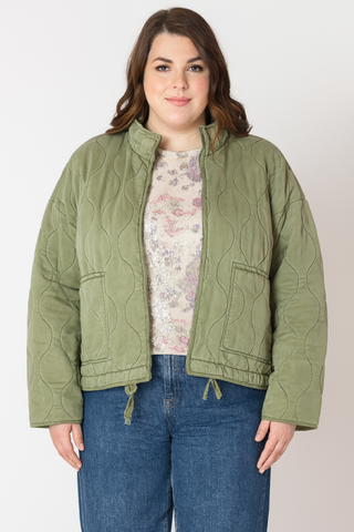 PLUS Aurelia Quilted Jacket (Olive)
