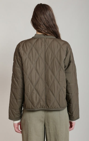 Lara Quilted Jacket (Khaki Green)