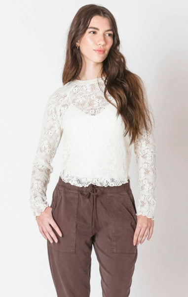 Darya Exposed Seam Lace Top