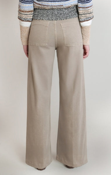 Courtney Wide Leg Jeans (Sand)