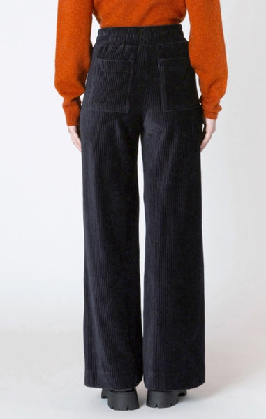 Rayne Corduroy Wide Leg Pant (Black)
