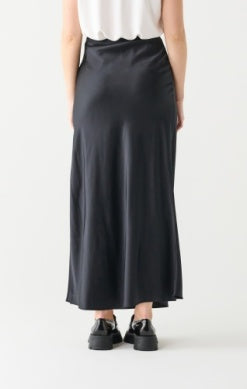 Oria Satin Skirt (Black)