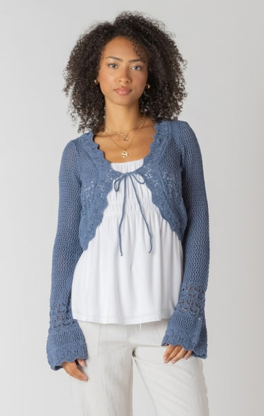 Kima Crochet Cardigan (Indigo)