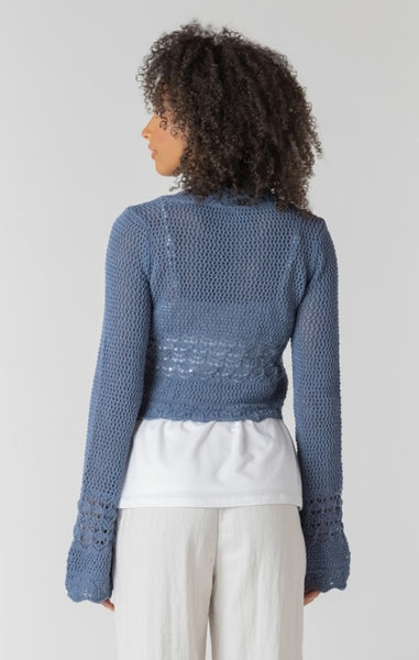 Kima Crochet Cardigan (Indigo)