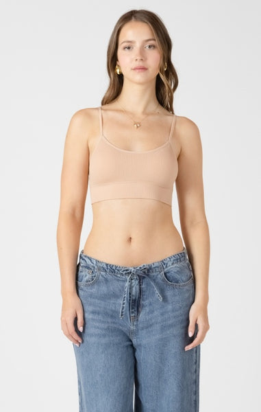Lila Ribbed  Bralette (Nude)