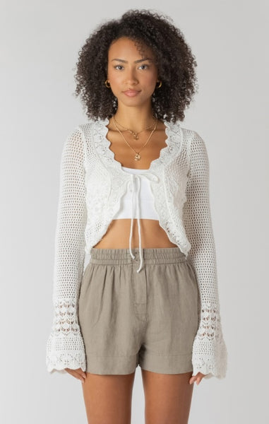 Kima Crochet Cardigan (Cream)