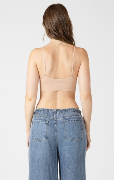Lila Ribbed  Bralette (Nude)