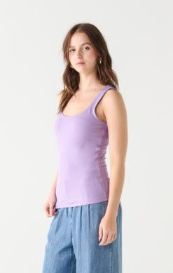 Marigold Square Neck Soft Tank (Lavender)