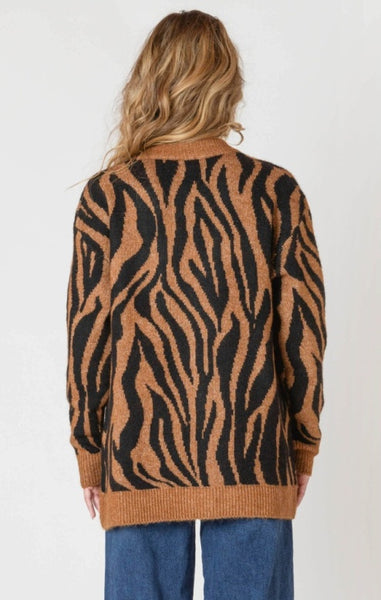 Margie Tiger Button Down Cardigan