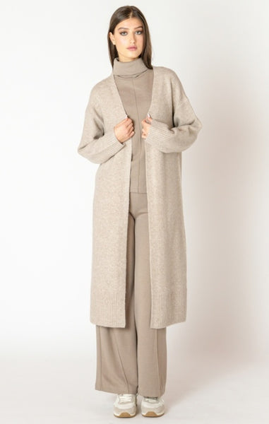 Jodi Longline Open Cardigan (Oatmeal Melange)