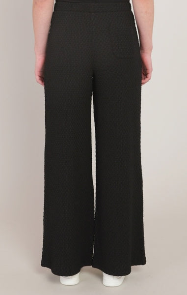 Meredith Textured Pleated Pant (Black)