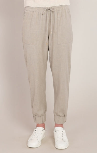 Jolie Cuffed Hem Pant (Oatmeal)