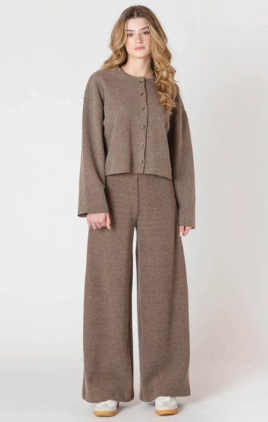 Analise Wide Leg Pant (Mocha Heather)