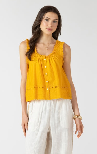 Morise Embroidered Tank (Sunflower)