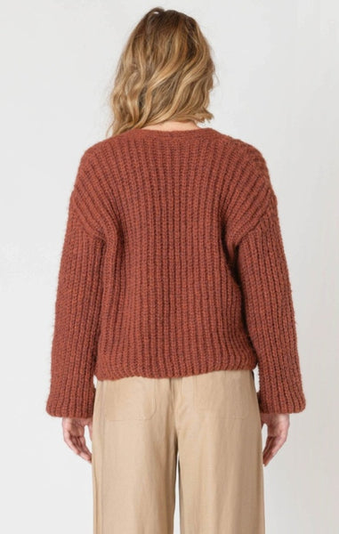 Corrie Single Button Cardigan (Cinnimon Melange)