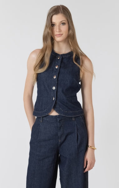 Hanna Lightweight Denim Vest (Eclipse Wash)