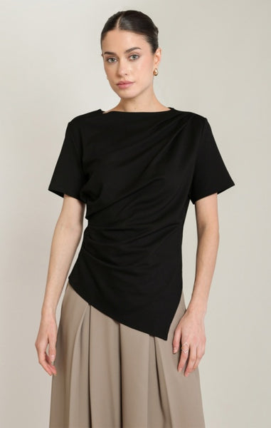 Lauren Asymmetrical Top (Black)
