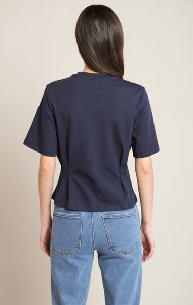 Kiba Cinched Waist Top (Blue)