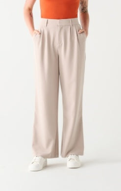Monica Wide Leg Trouser (Sandstone)