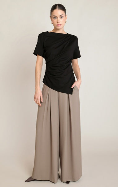Lauren Asymmetrical Top (Black)
