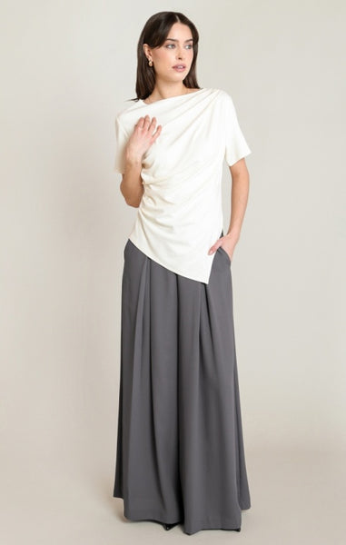 Lauren Asymmetrical Top (Cream)