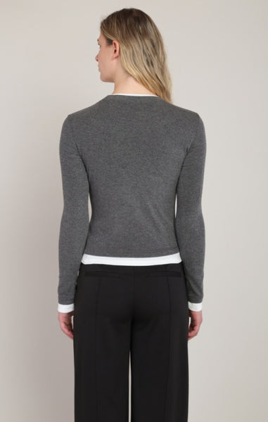 Monique Layered Top (Charcoal Grey)