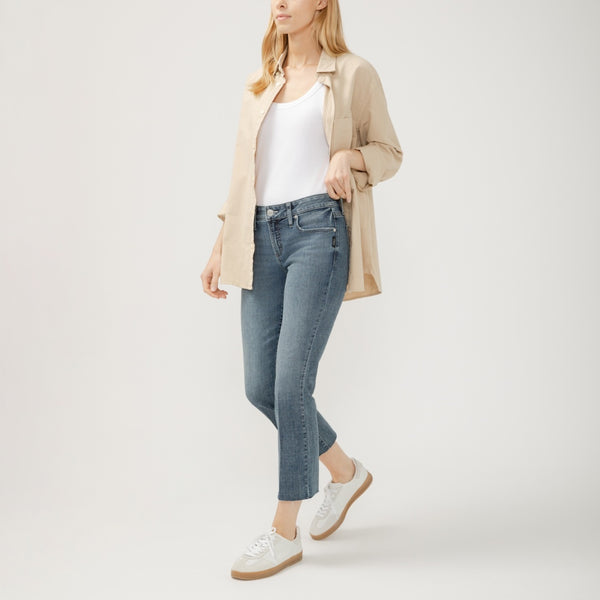 Elyse Kick Flare Capri (Virginia Blue)