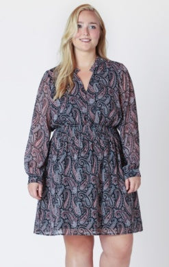 PLUS Monica Paisley Dress