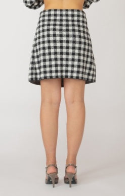 Poppy Knit Check Skirt