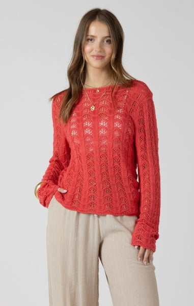 Kala Scalloped Sweater (Raspberry Punch)