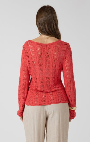 Kala Scalloped Sweater (Raspberry Punch)