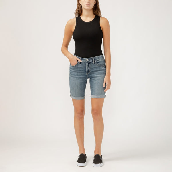 Elyse Bermuda Shorts (Indigo Blue)