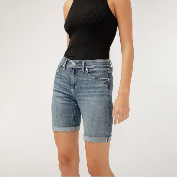 Elyse Bermuda Shorts (Indigo Blue)