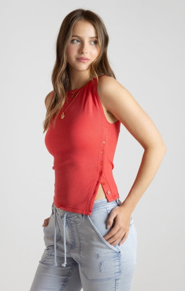 Sylvie Asymmetrical Tank (Raspberry Punch)
