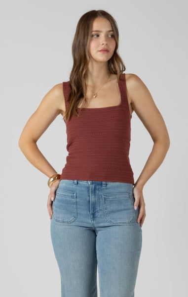 Riley Textured Tank (Burnt Sienna)