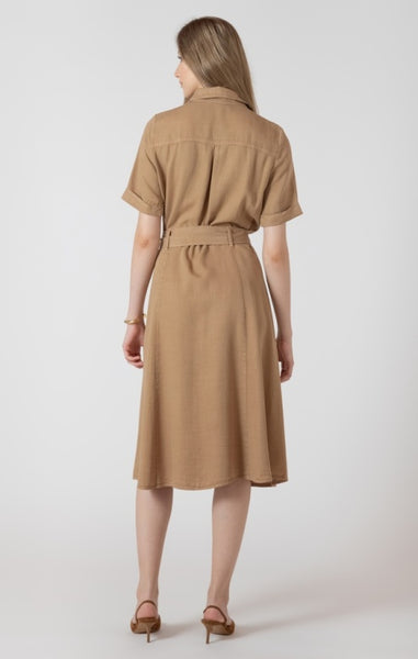 Callie Belted Dress (Cafe au Lait)