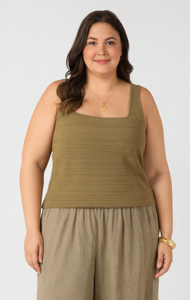 PLUS Riley Textured Tank (Sage)