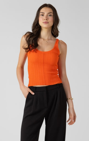 Brinley Textured Tank (Orange Burst)
