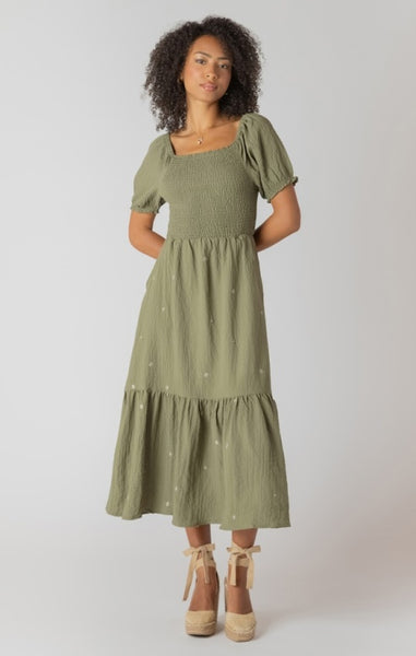Morgan Tiered Dress (Olive)