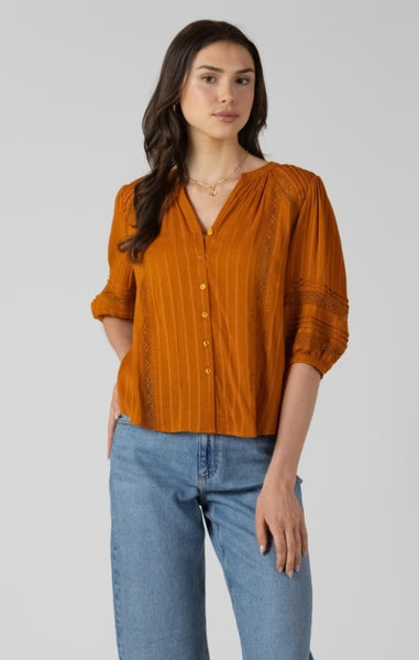 Skye Pintuck Blouse (Golden Hour)