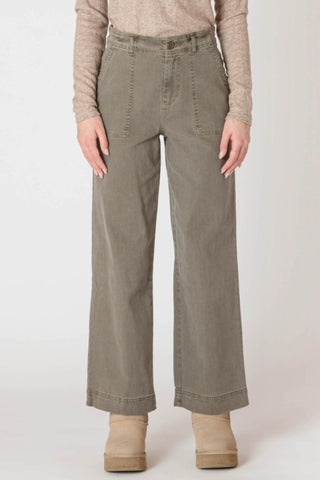 Hattie Straight Leg Pant (Army Green)