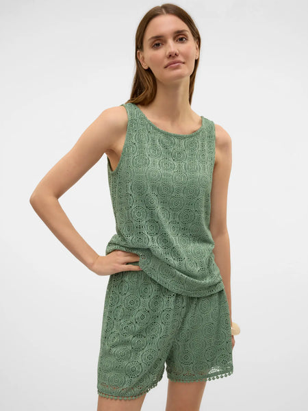 Maya Lace Tank (Hedge Green)