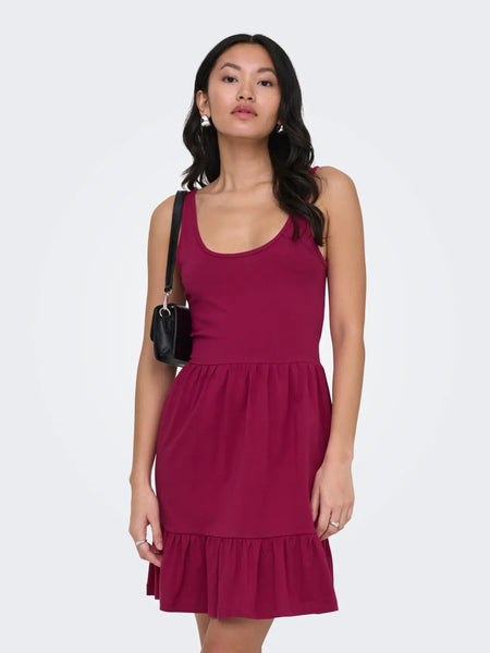 Bloom Organic Cotton Tank Dress (Sangria)