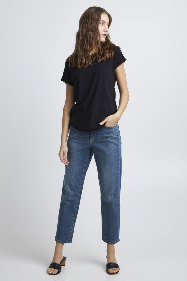 Raven Straight Fit Cropped Jeans