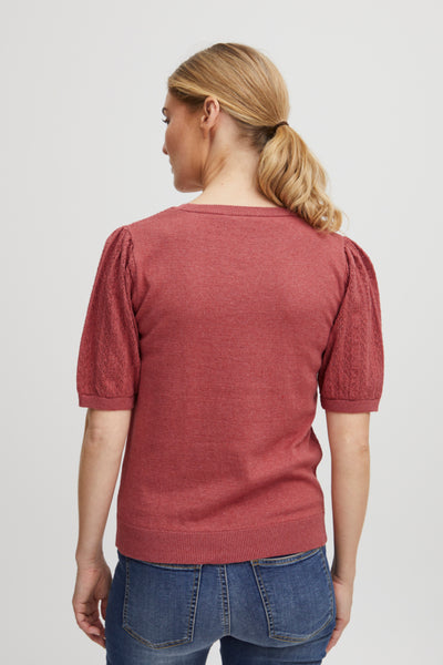 Olivette Recycled Cotton Short Sleeve Knit Sweater