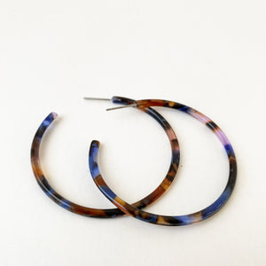 Hanna Resin Hoop Earrings - 9 Color Options