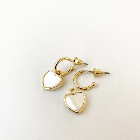 Kelly Small Heart Earrings - 2 Colour Options